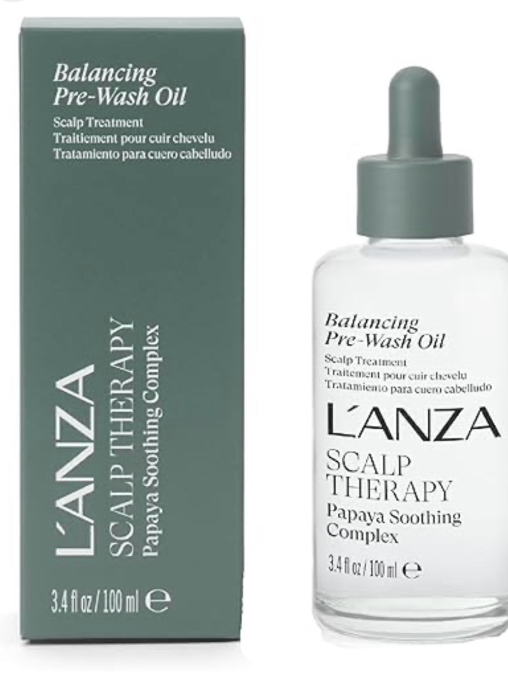 L'ANZA Scalp Therapy Balancing Pre-Wash Oil Papaya Lightweight 3.4 oz